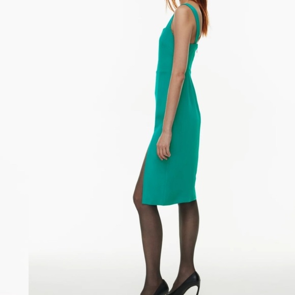 Babaton 90s Slip Dress in Emerald Green - Picture 4 of 9